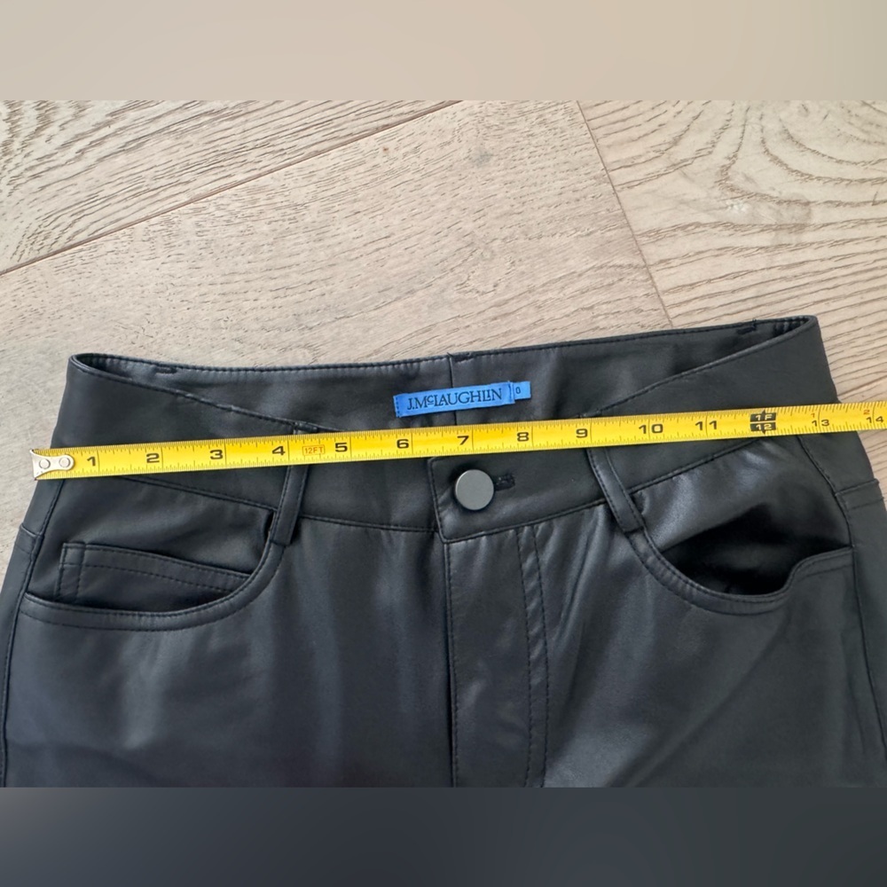 NWT J.MCLAUGHLIN Brady Vegan leather pant size 0 - Picture 7 of 7